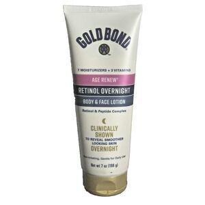 Gold Bond Age Renew Retinol Overnight Body and Face Lotion 7oz Retinol Peptide